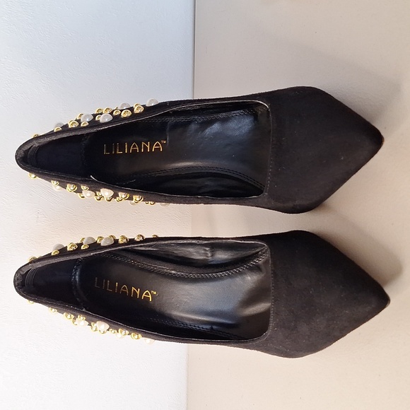 #AEU Liliana heels with white and gold studs sz 10 - Picture 8 of 12